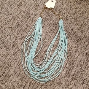 Light blue bead necklace